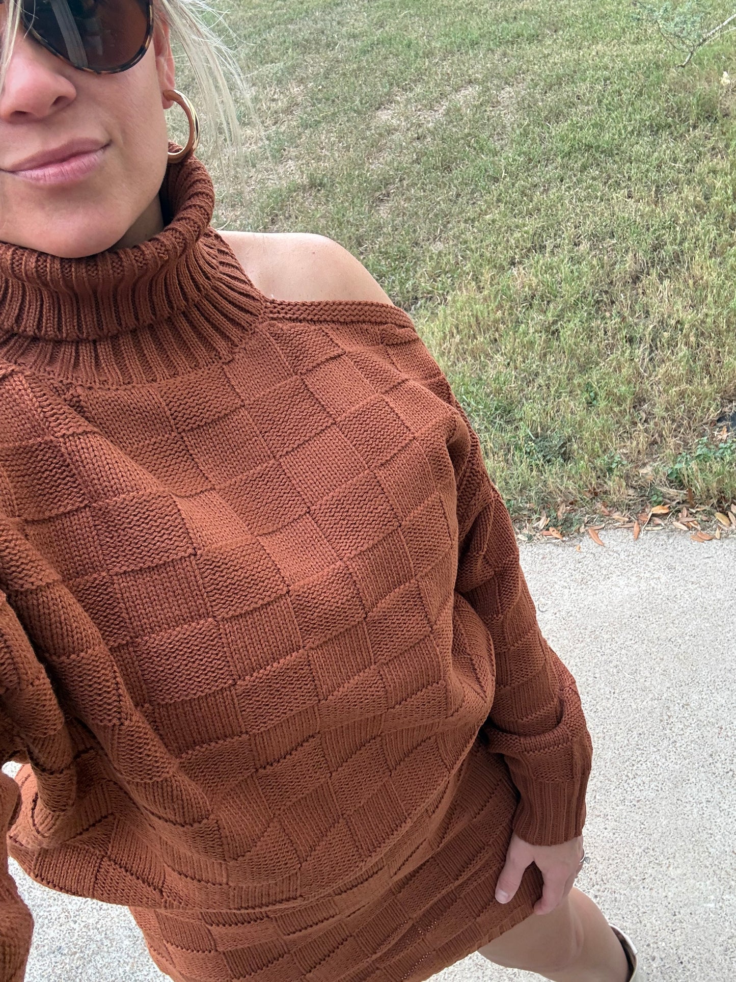 RUSTY BROWN SWEATER/SKIRT SET