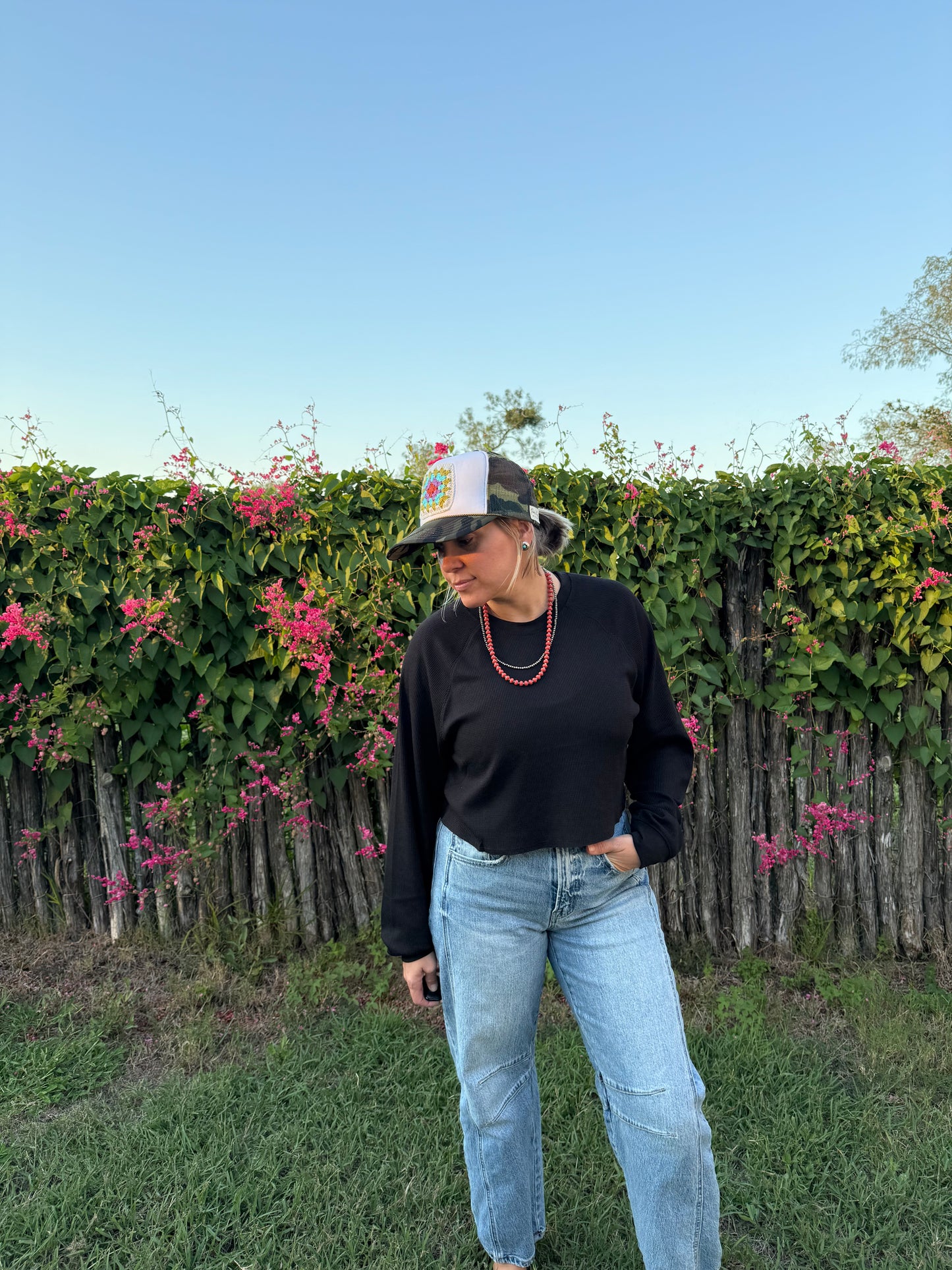 RAGLAN LONG SLEEVE Crop Top