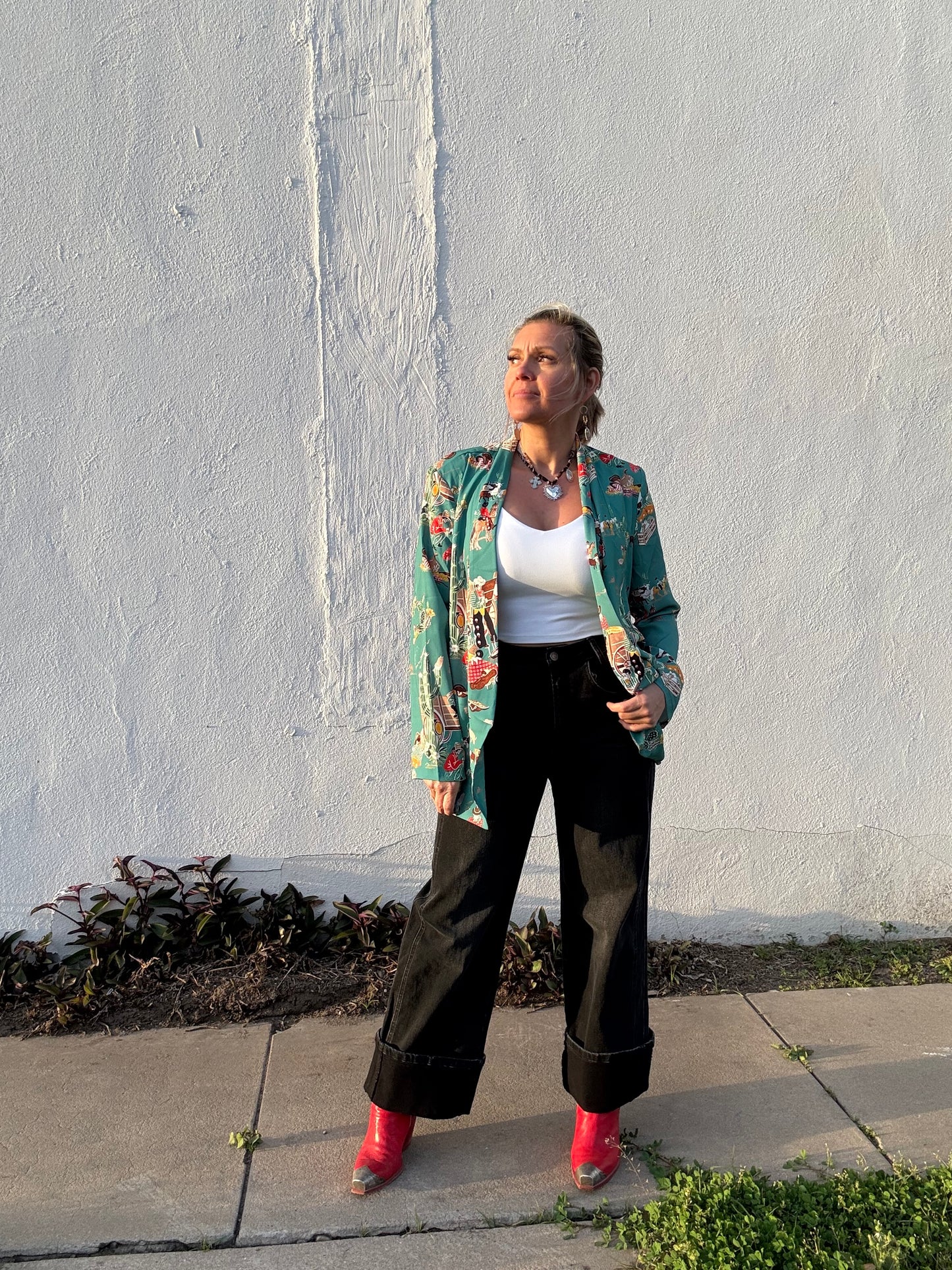 TURQUOISE COWBOY BLAZER