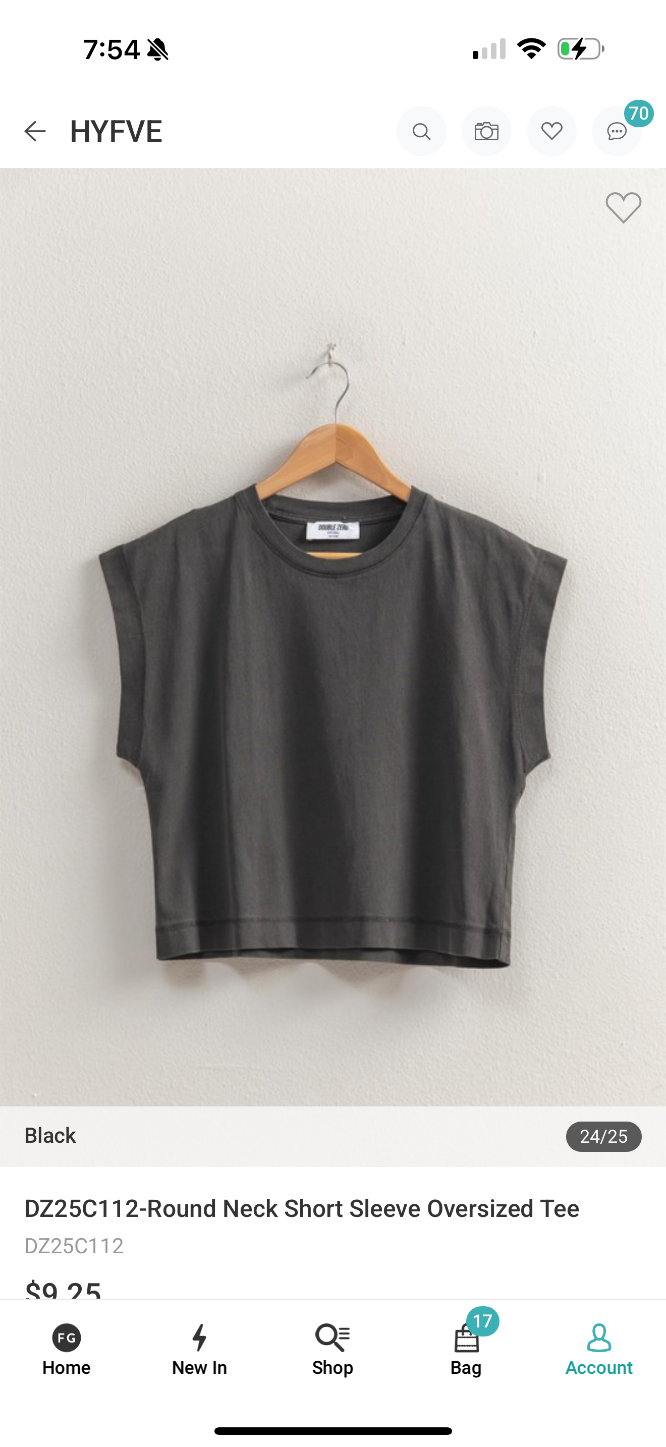 CAP SLEEVE T-SHIRT - AQUA/BLACK