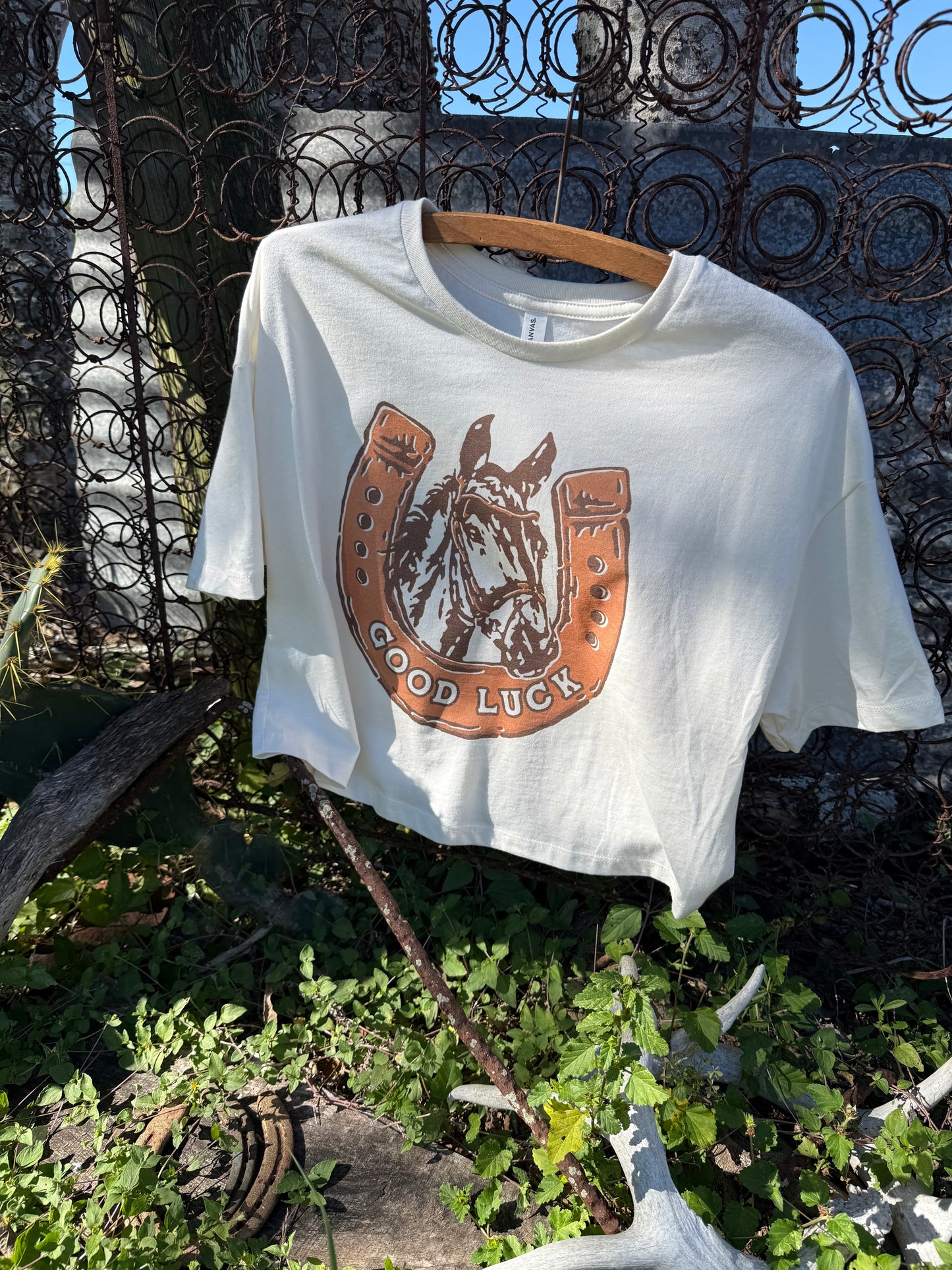 LUCKY CROP T-SHIRT - Ivory