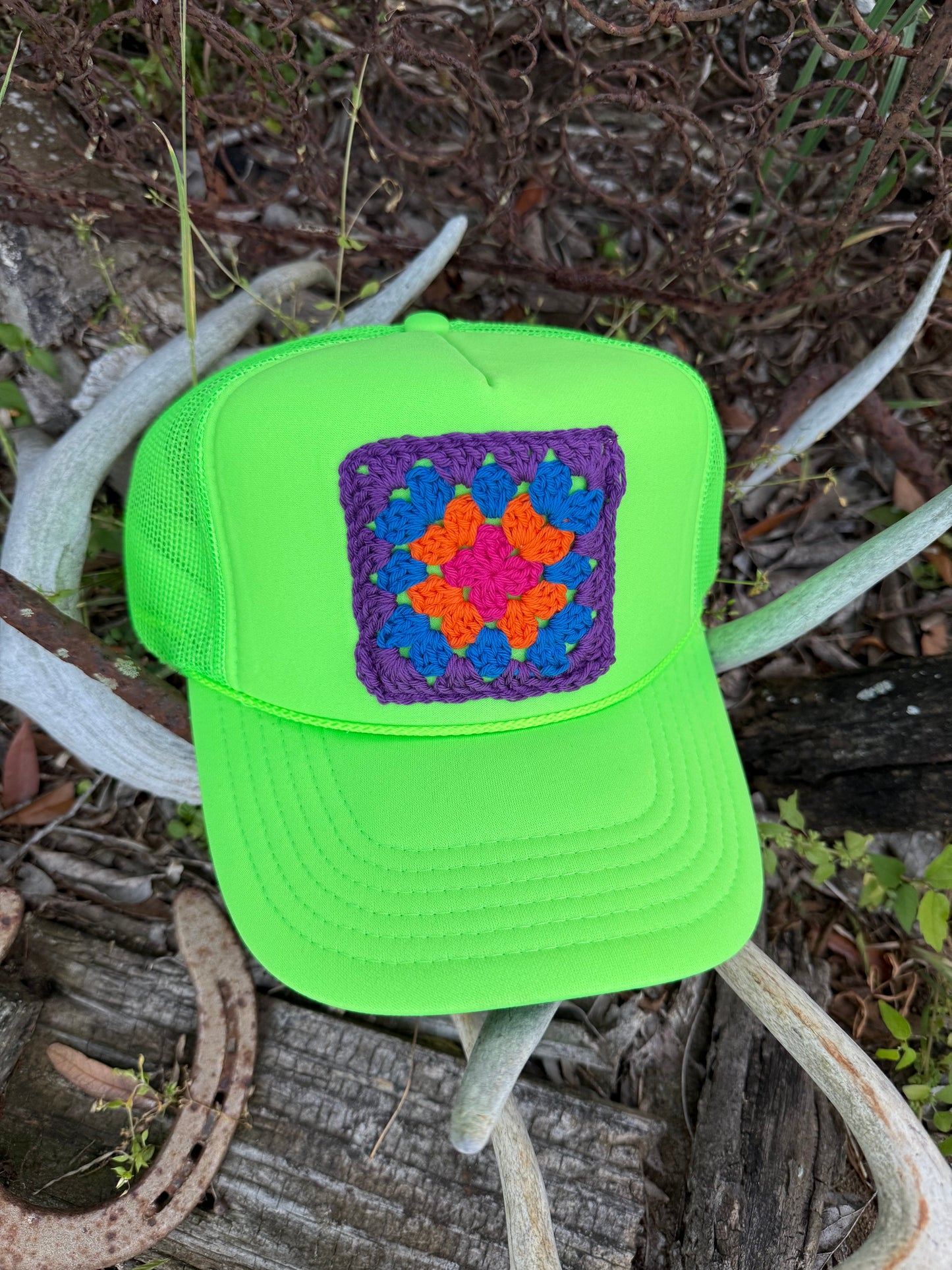 GRANNY SQUARE CAP - SUMMER COLLECTION