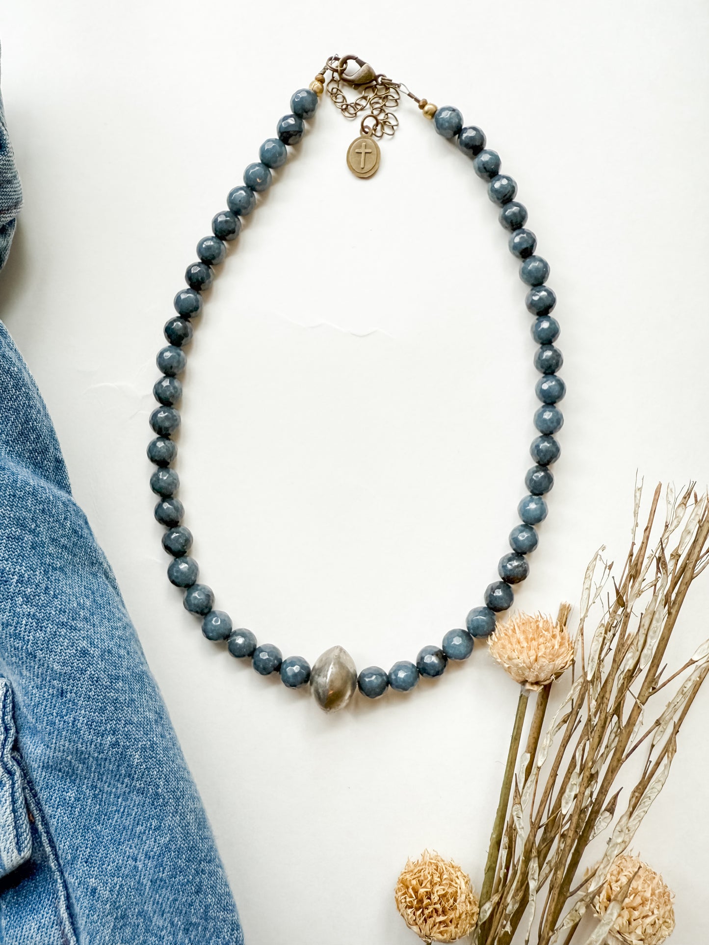 DENIM DAN LAPIS NECKLACE
