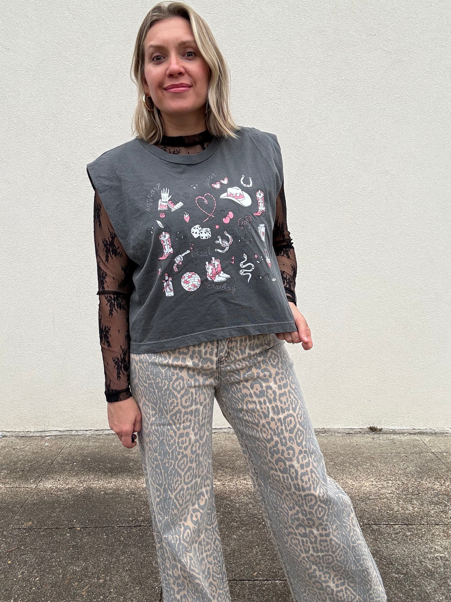 LACE LONG SLEEVE TOP
