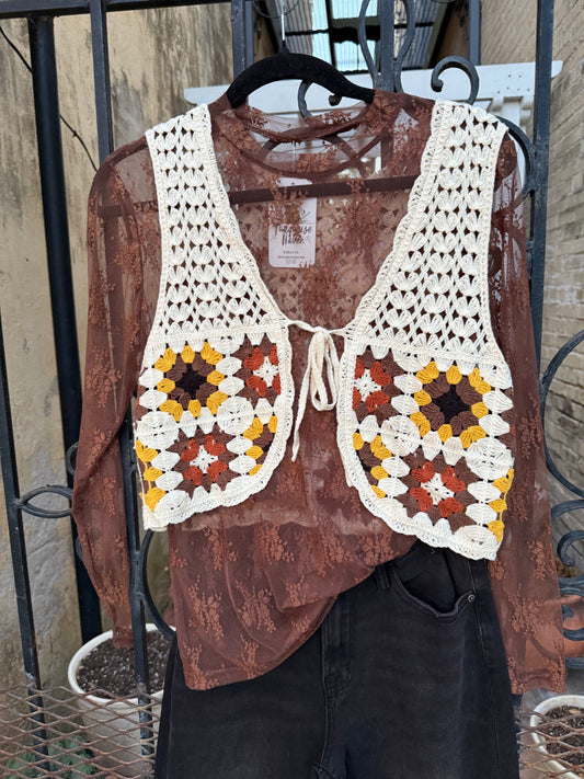 GRANNY SQUARE CROCHET VEST