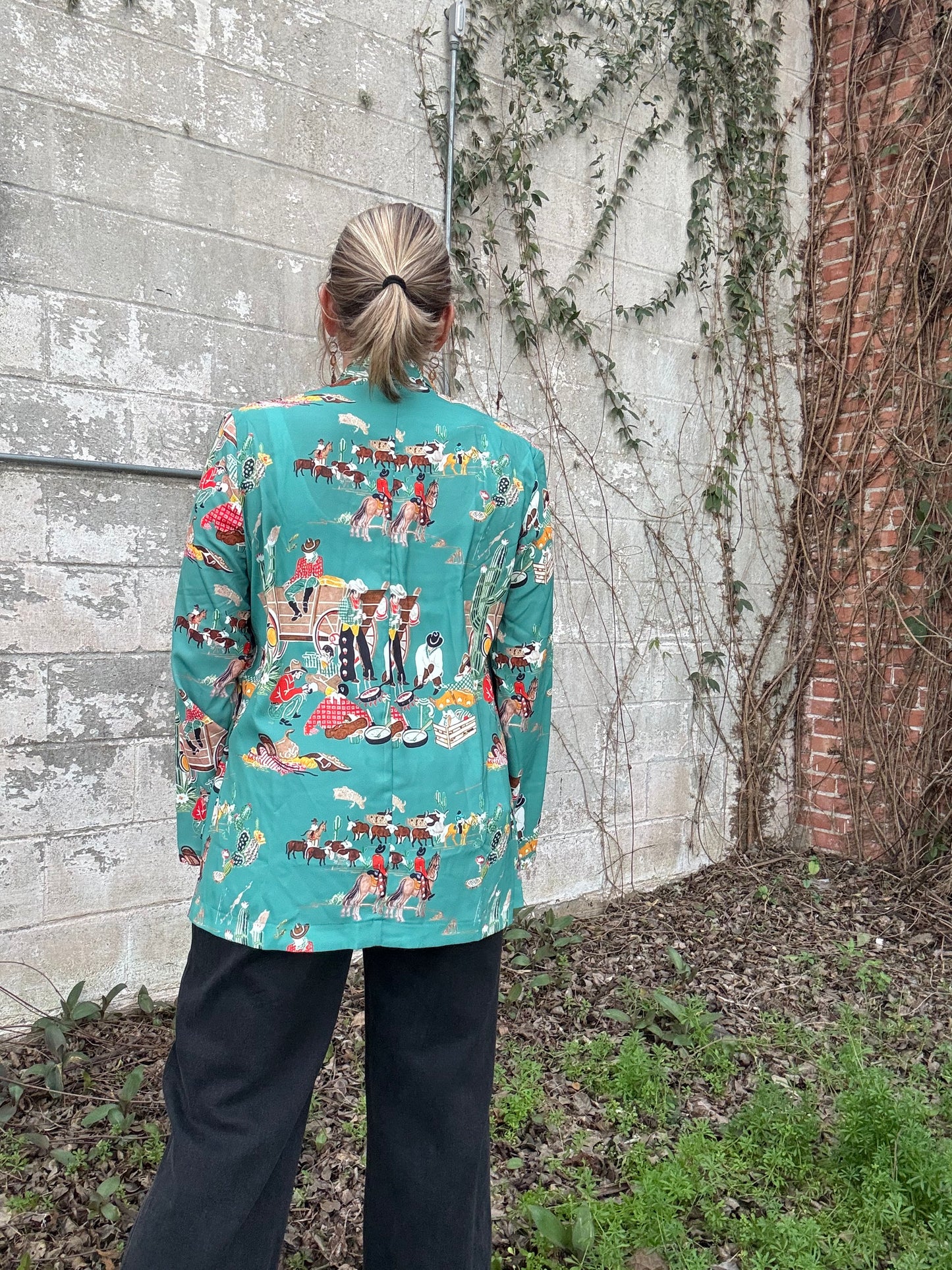 TURQUOISE COWBOY BLAZER
