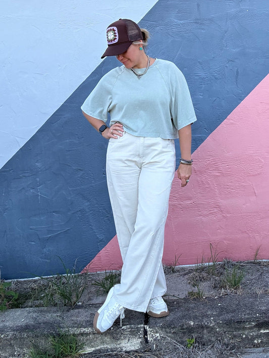 WIDE LEG BARREL PANT