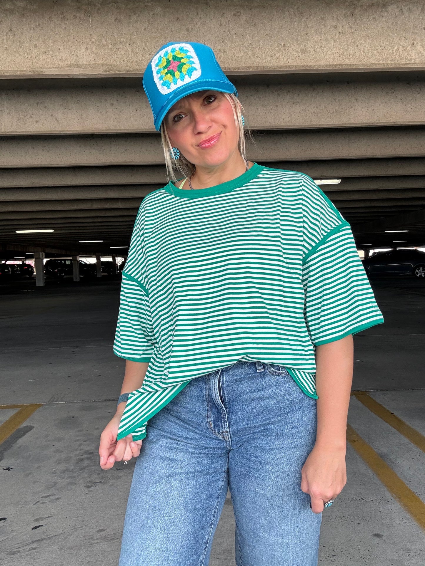 Striped Oversized Top