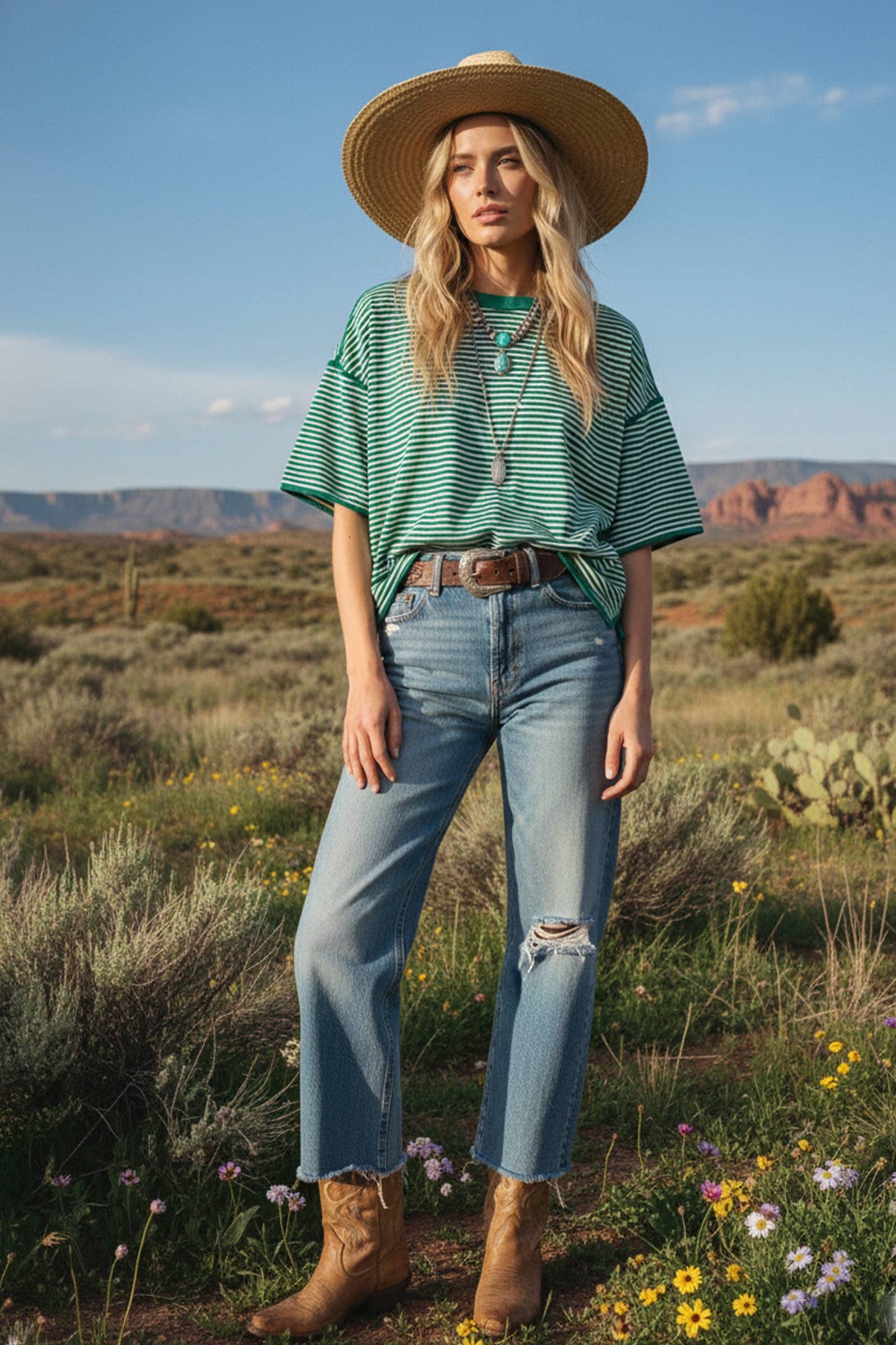Striped Oversized Top