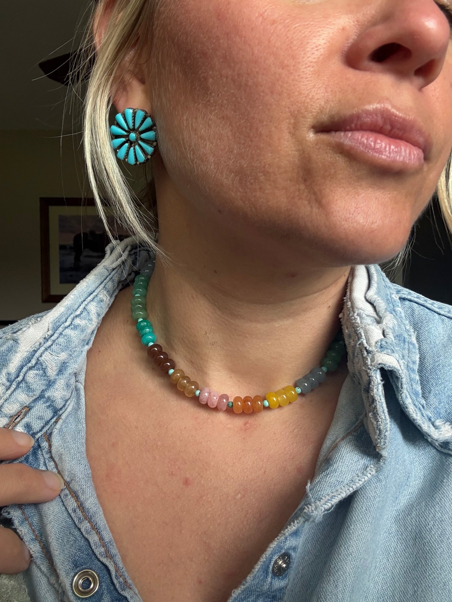 The {Lainey} Necklace. Agate & Turquoise
