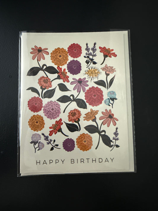 HAPPY BIRTHDAY FLORAL CARD