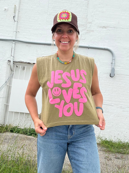 Jesus Loves You Puff Tank
