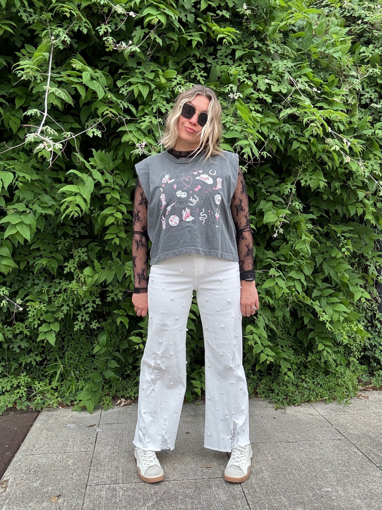 WHITE PEARL JEANS