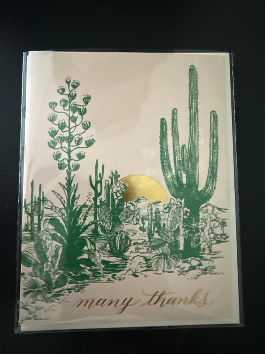MANY THANKS CACTUS CARD