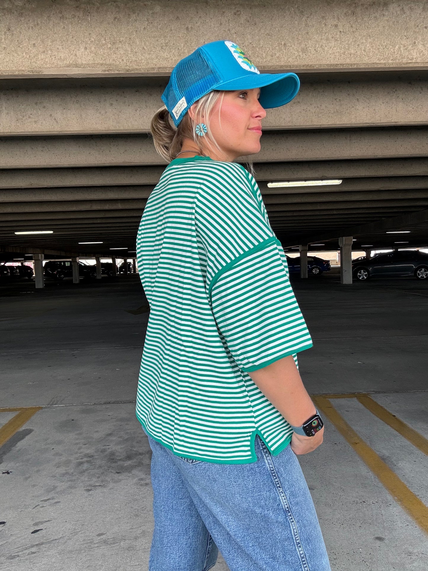 Striped Oversized Top
