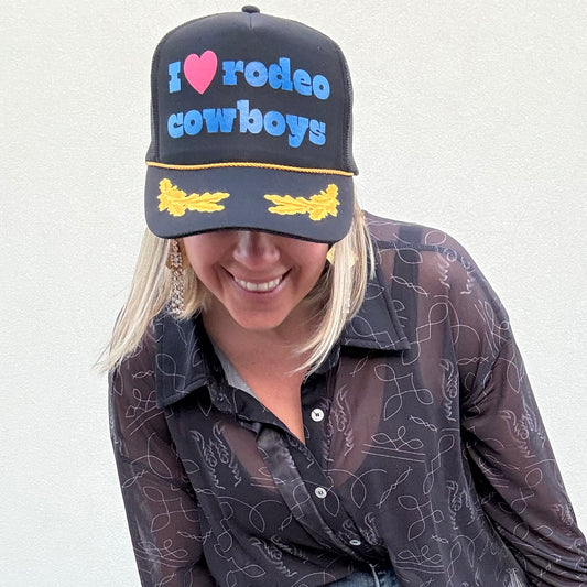 I LOVE RODEO COWBOYS CAP