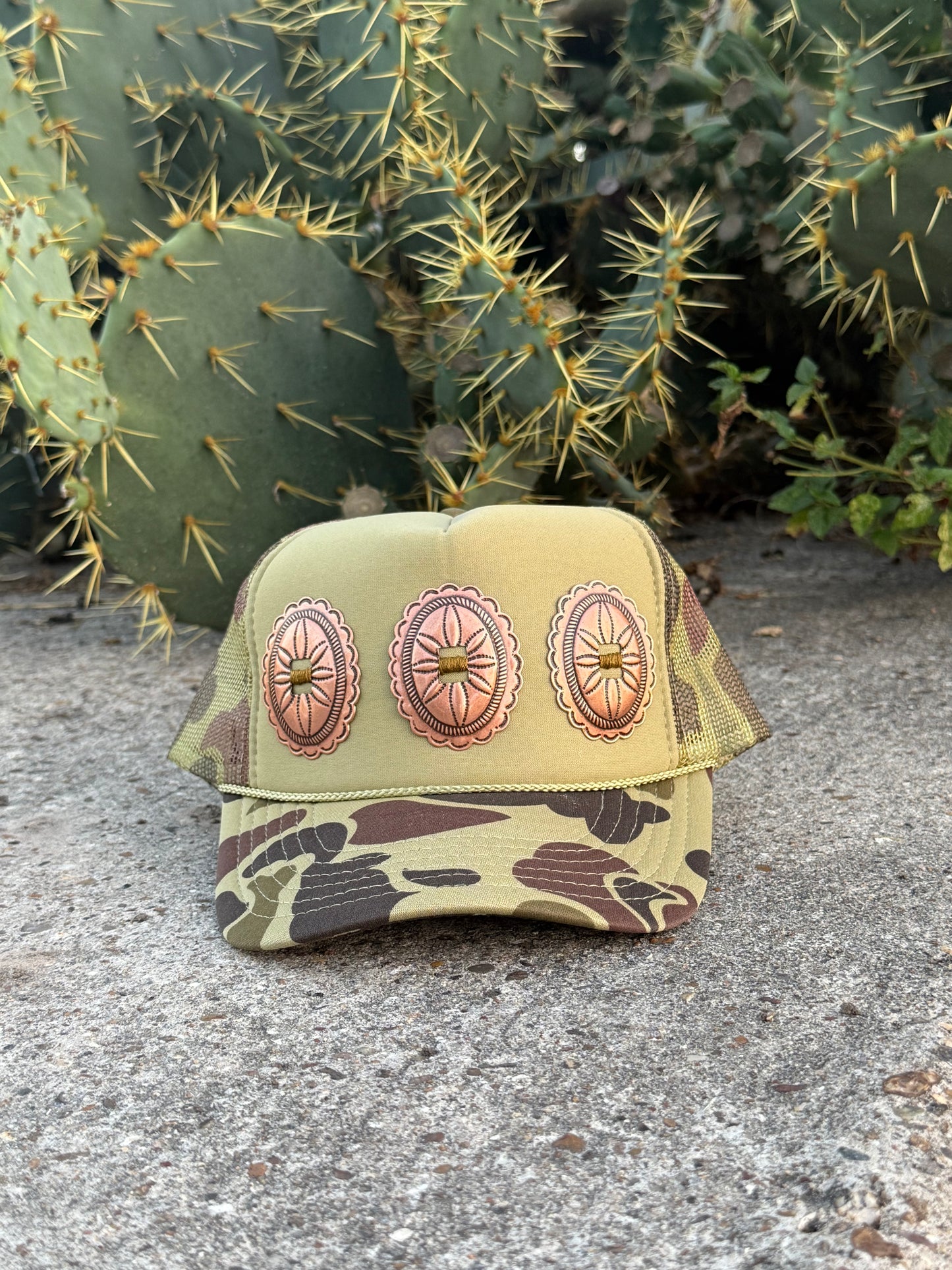 CAMO COPPER CONCHO TRUCKER