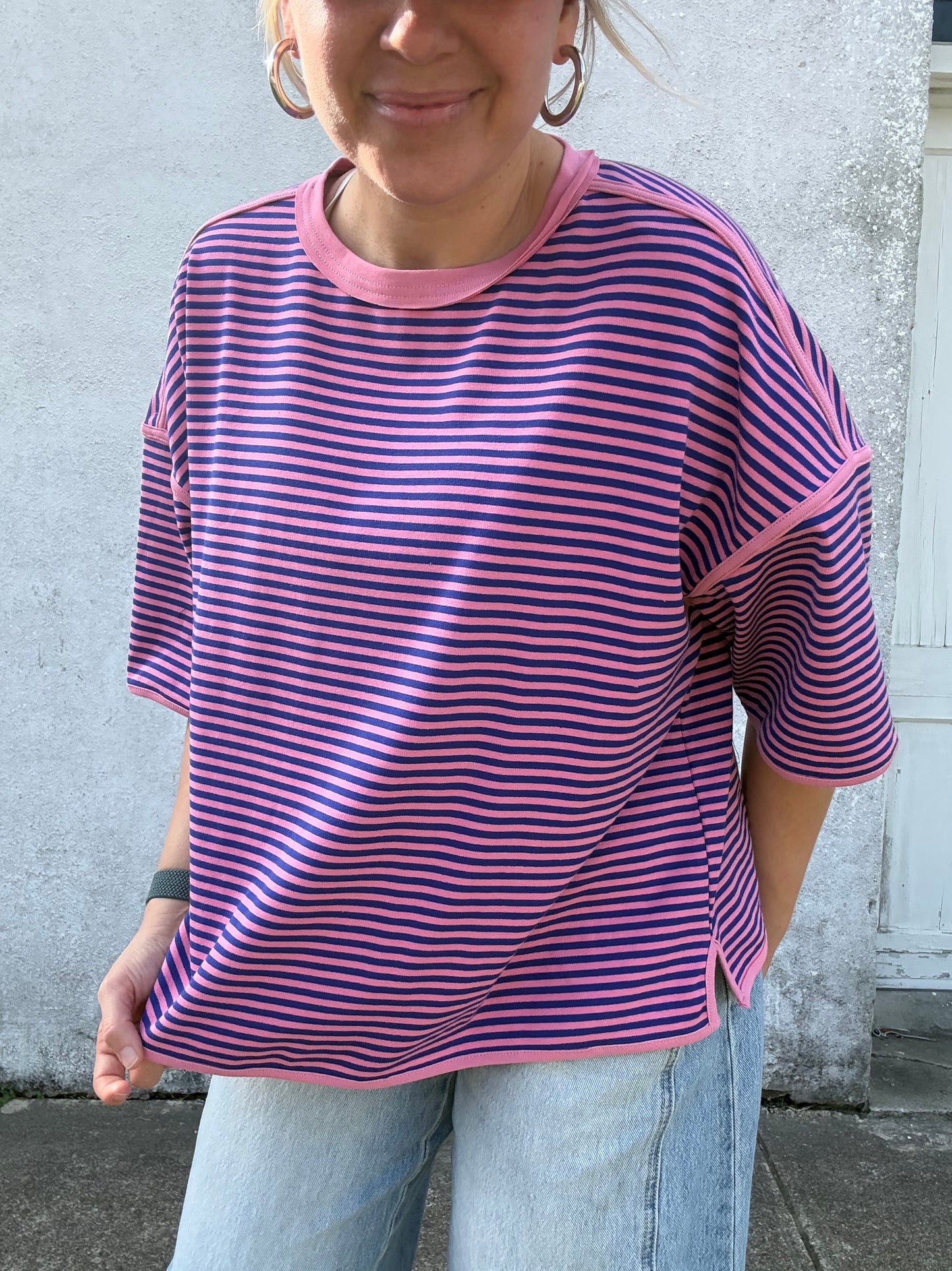 Striped Oversized Top