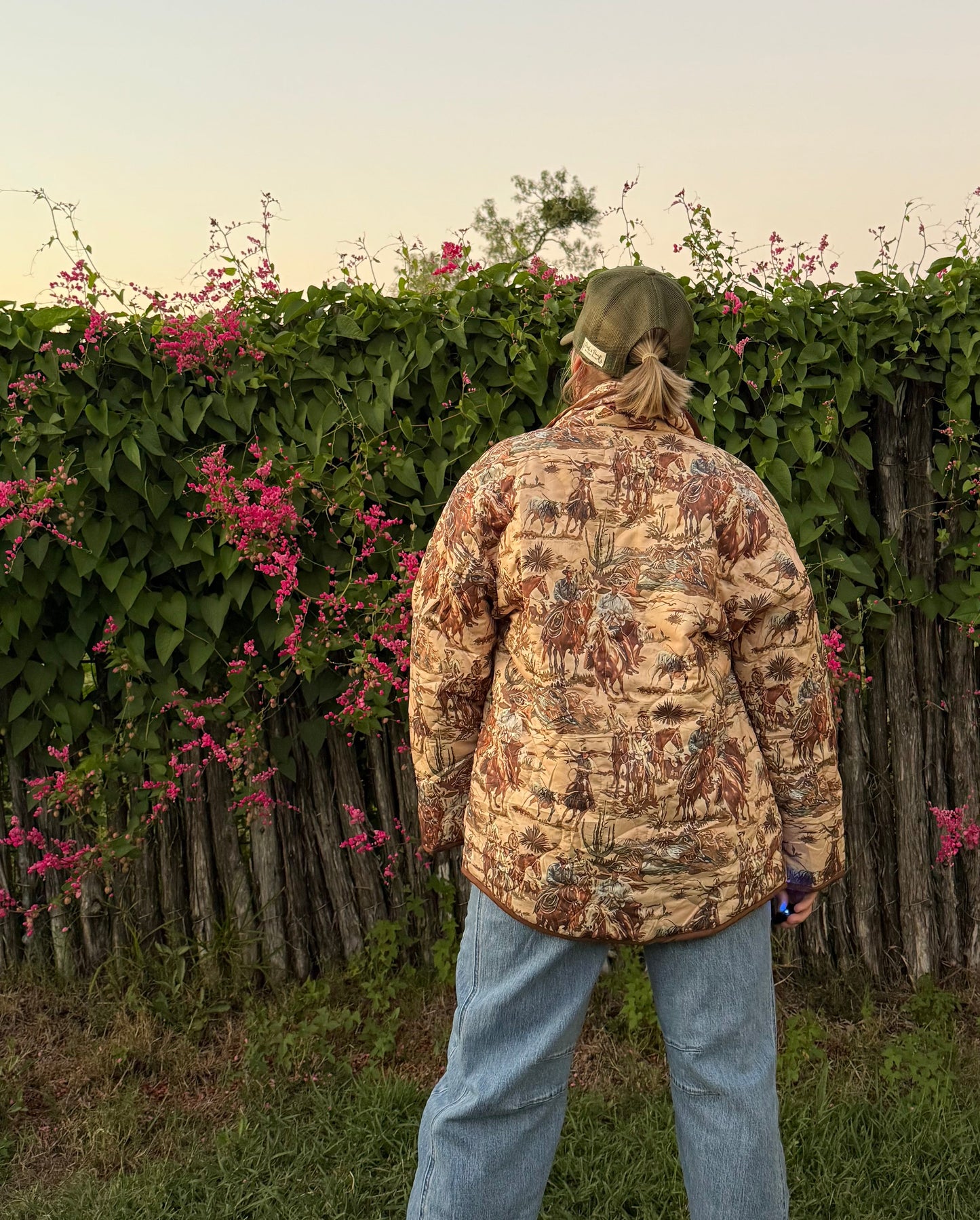 VINTAGE COWBOY PRINT JACKET