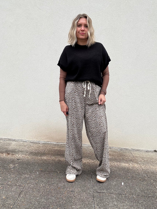 BROWN MESH TOP