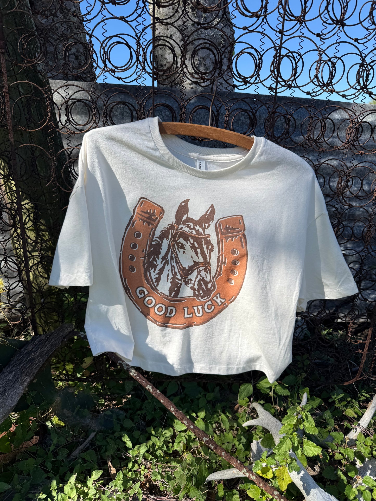 LUCKY CROP T-SHIRT - Ivory