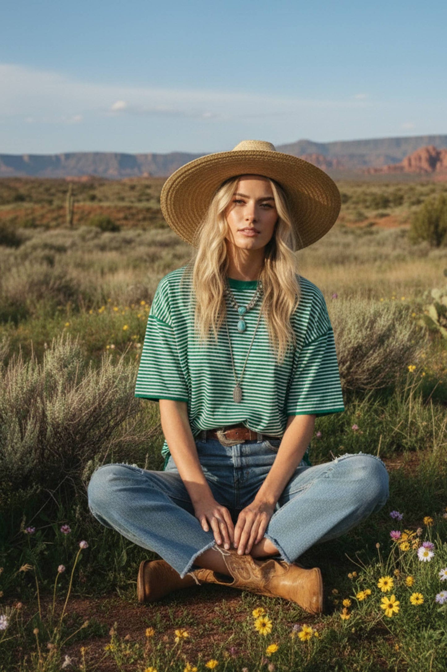 Striped Oversized Top