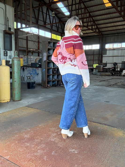 WESTERN SCENIC CARDIGAN