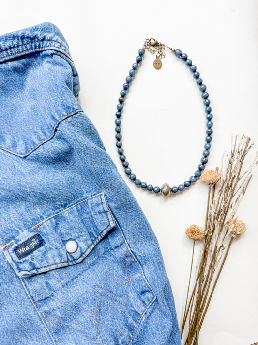 DENIM DAN LAPIS NECKLACE