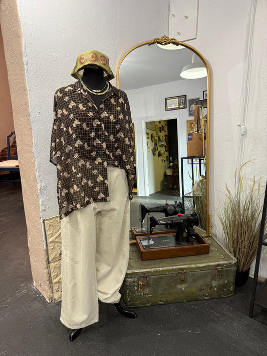 WESTERN CHECK FLOWY TOP