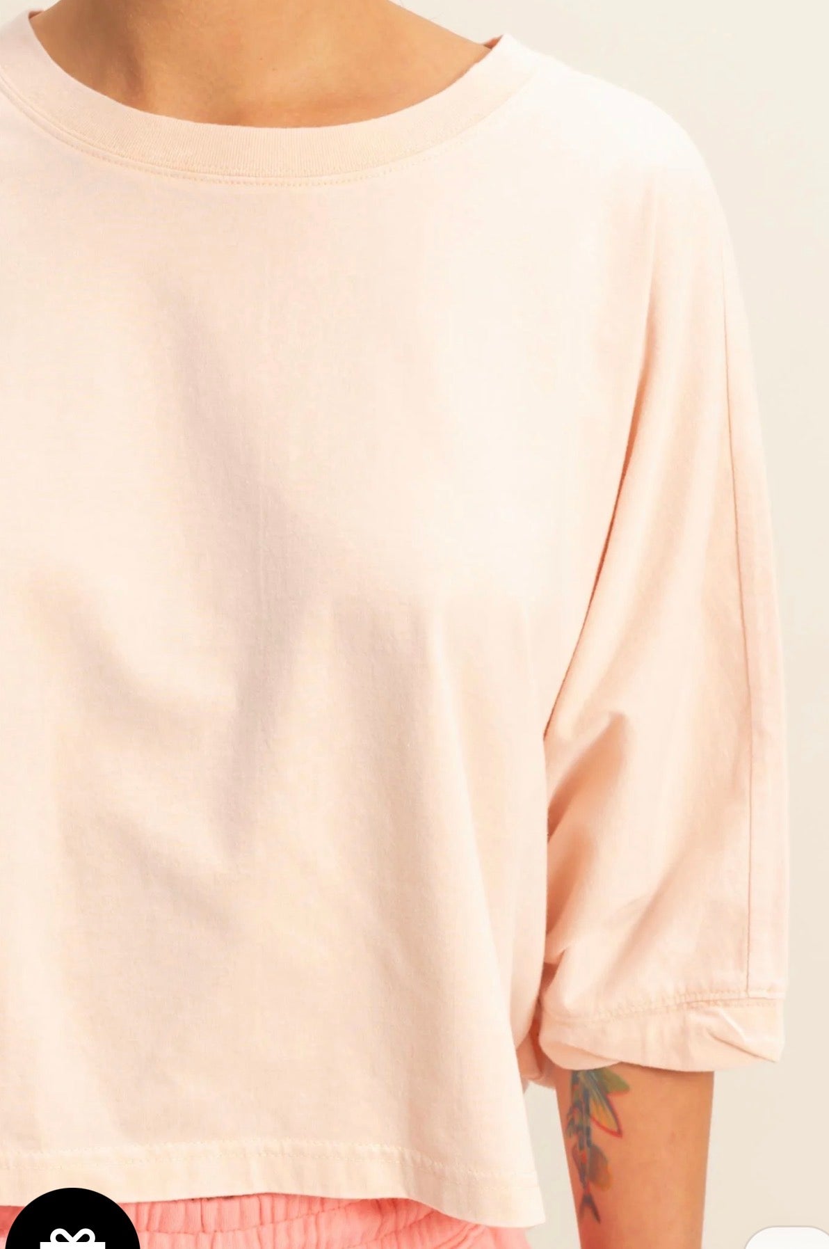 CROP DOLMAN SLEEVE T-SHIRT