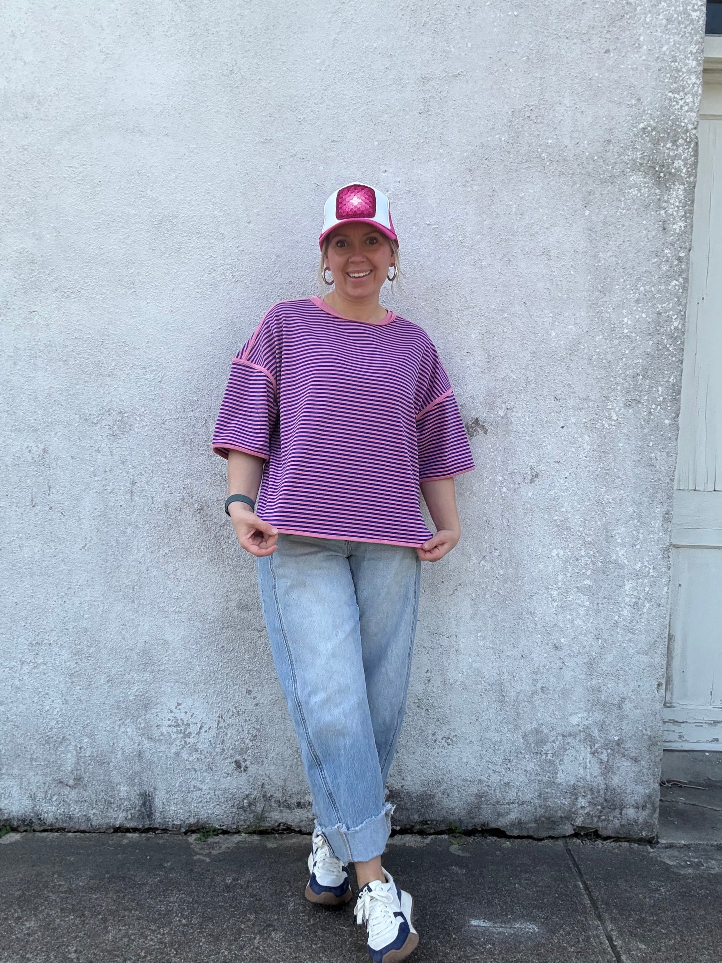 Striped Oversized Top