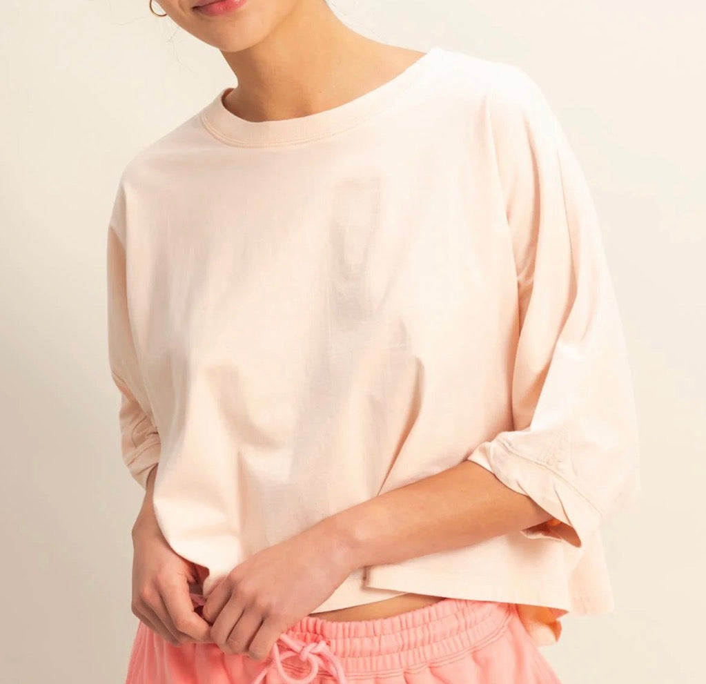CROP DOLMAN SLEEVE T-SHIRT