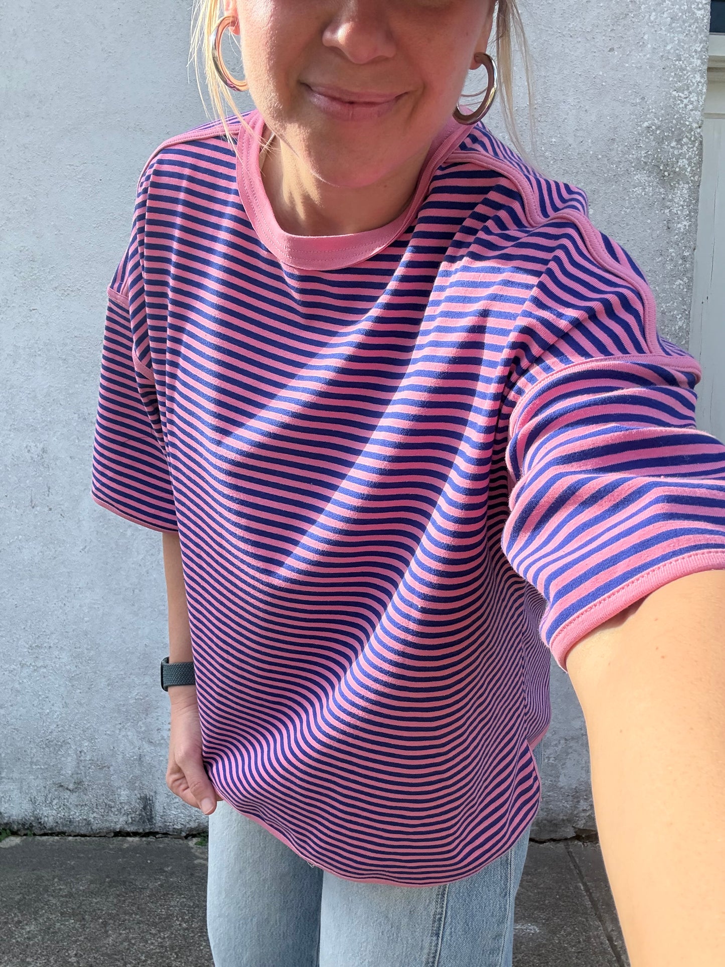 Striped Oversized Top