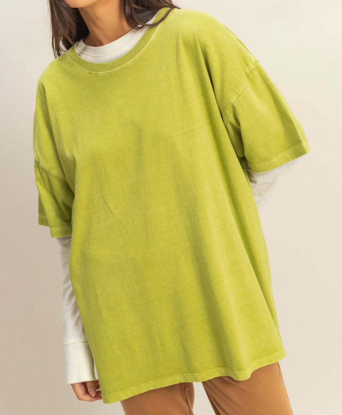 OVERSIZED T-SHIRT IN GREEN APPLE