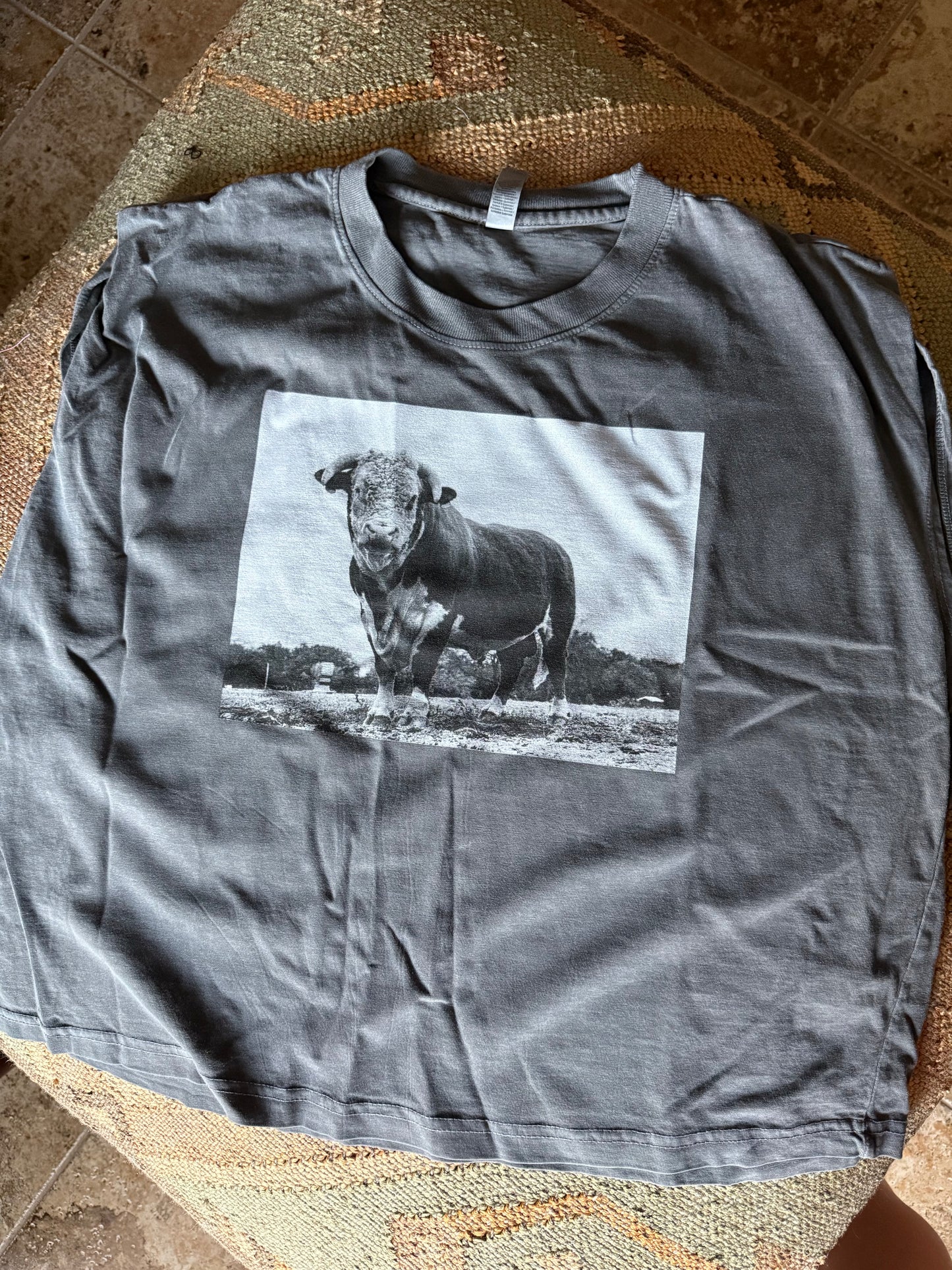 Hereford Bull Boxy Tank - Gray