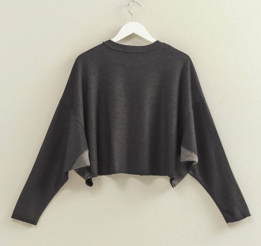 CHARCOAL RELAXED SWEATSHIRT