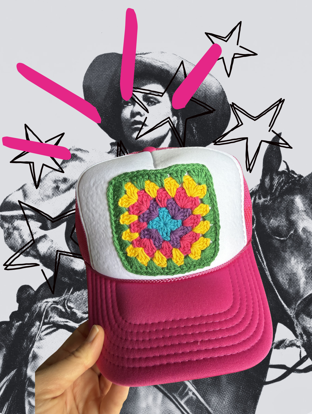 GRANNY SQUARE CAPS - summer