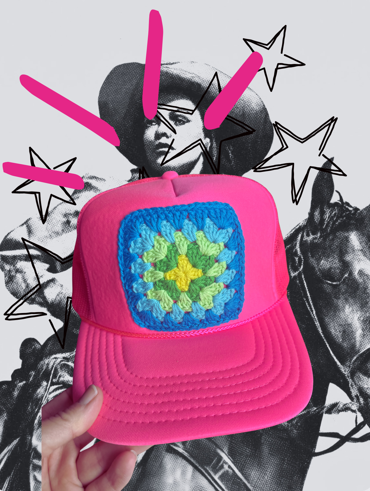 GRANNY SQUARE CAPS - summer