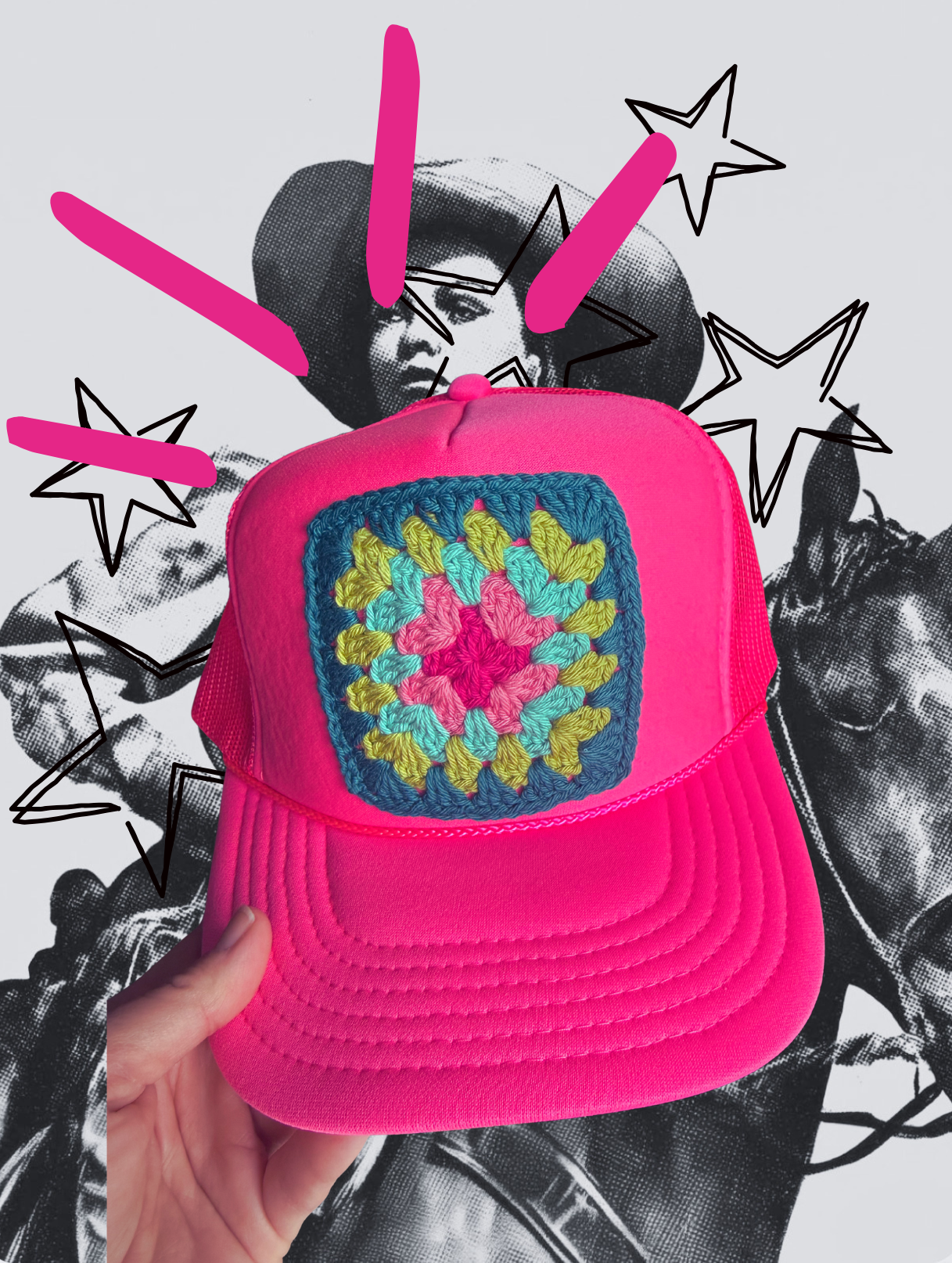 GRANNY SQUARE CAPS - summer