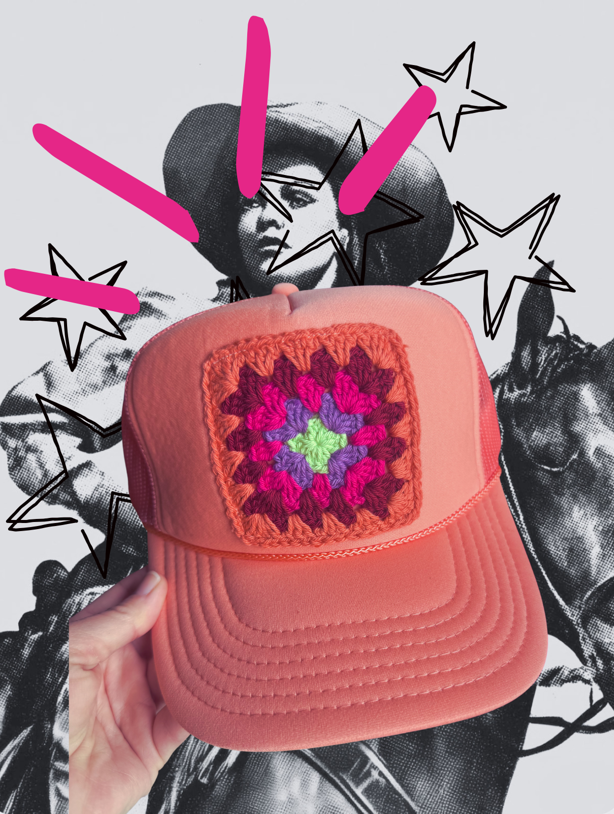 GRANNY SQUARE CAPS - summer