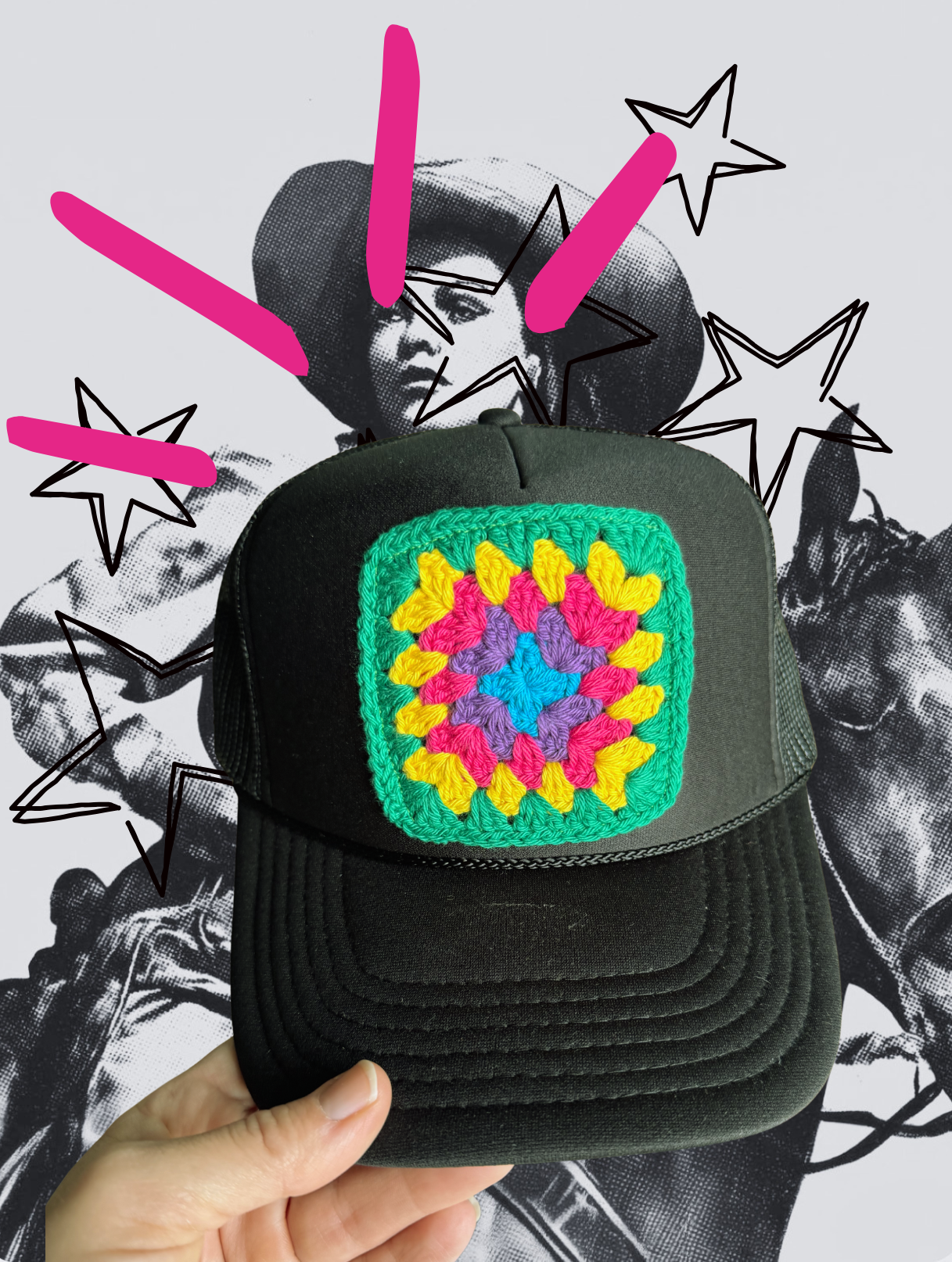 GRANNY SQUARE CAPS - summer