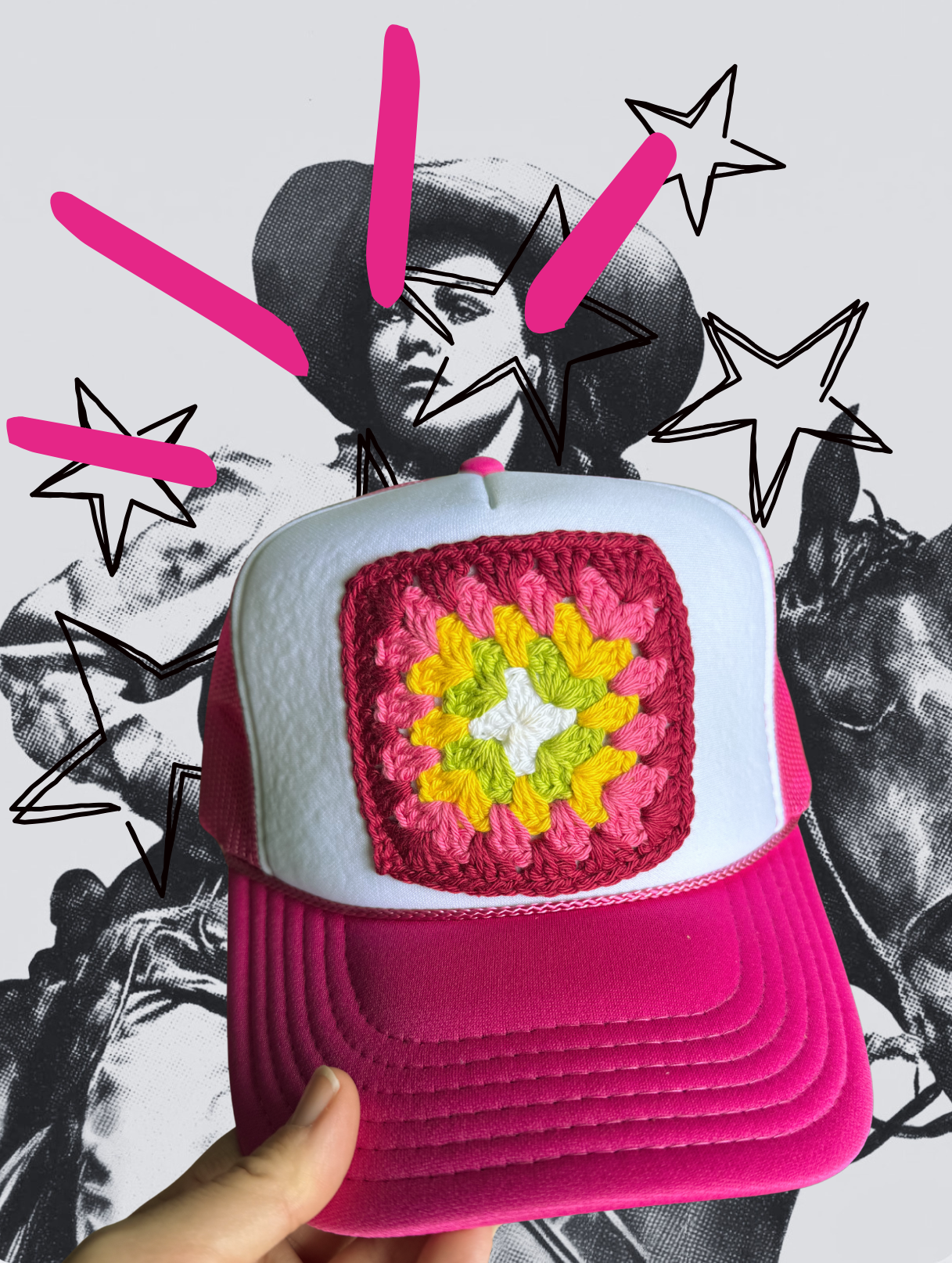 GRANNY SQUARE CAPS - summer