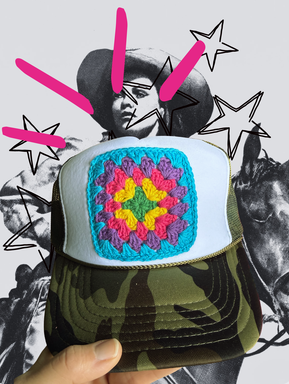 GRANNY SQUARE CAPS - summer