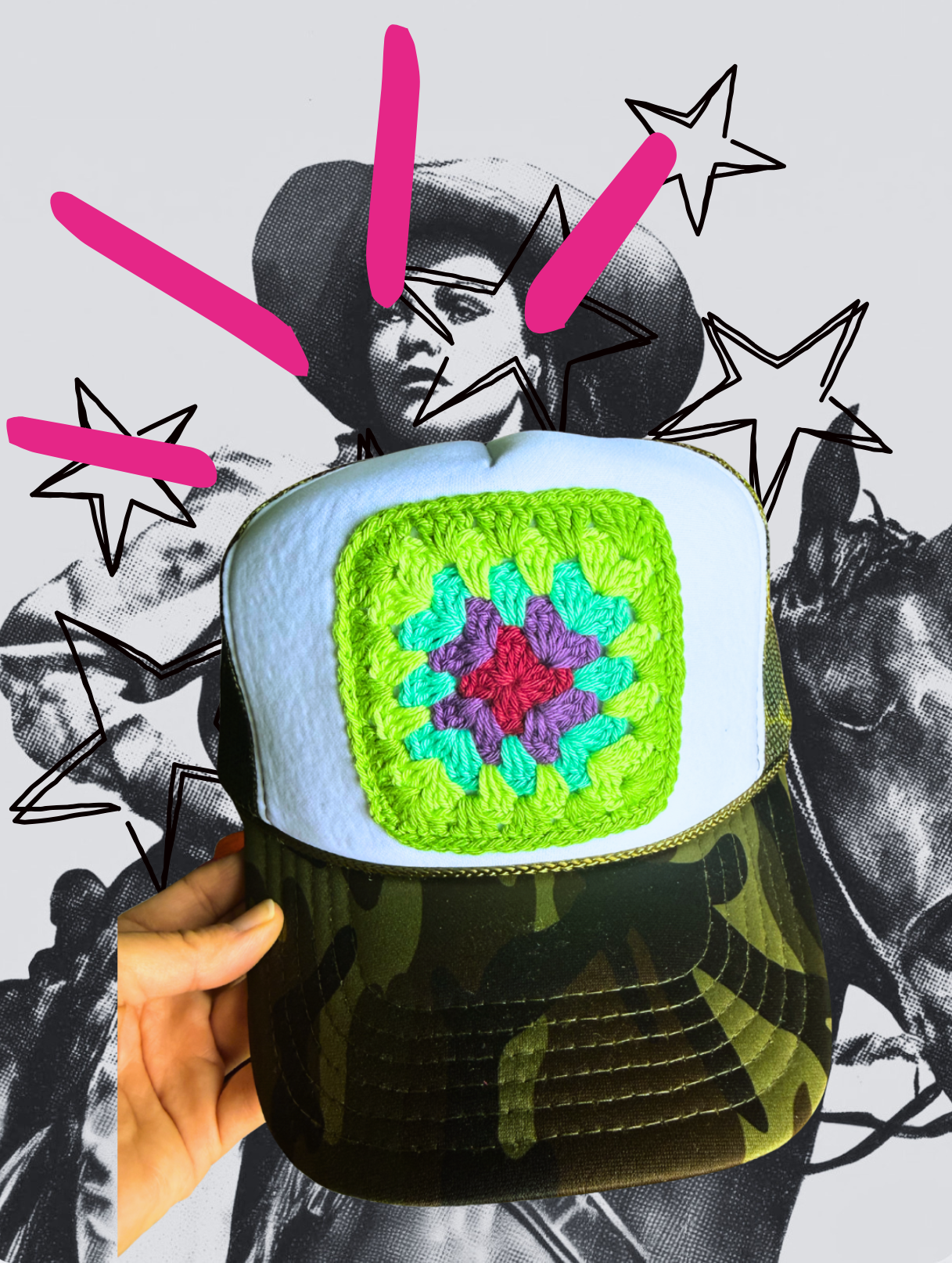 GRANNY SQUARE CAPS - summer
