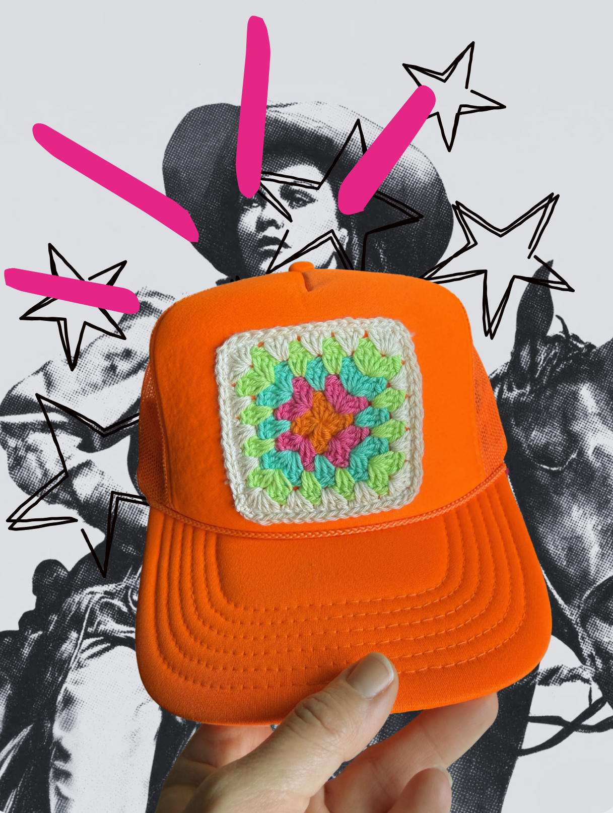 GRANNY SQUARE CAPS - summer