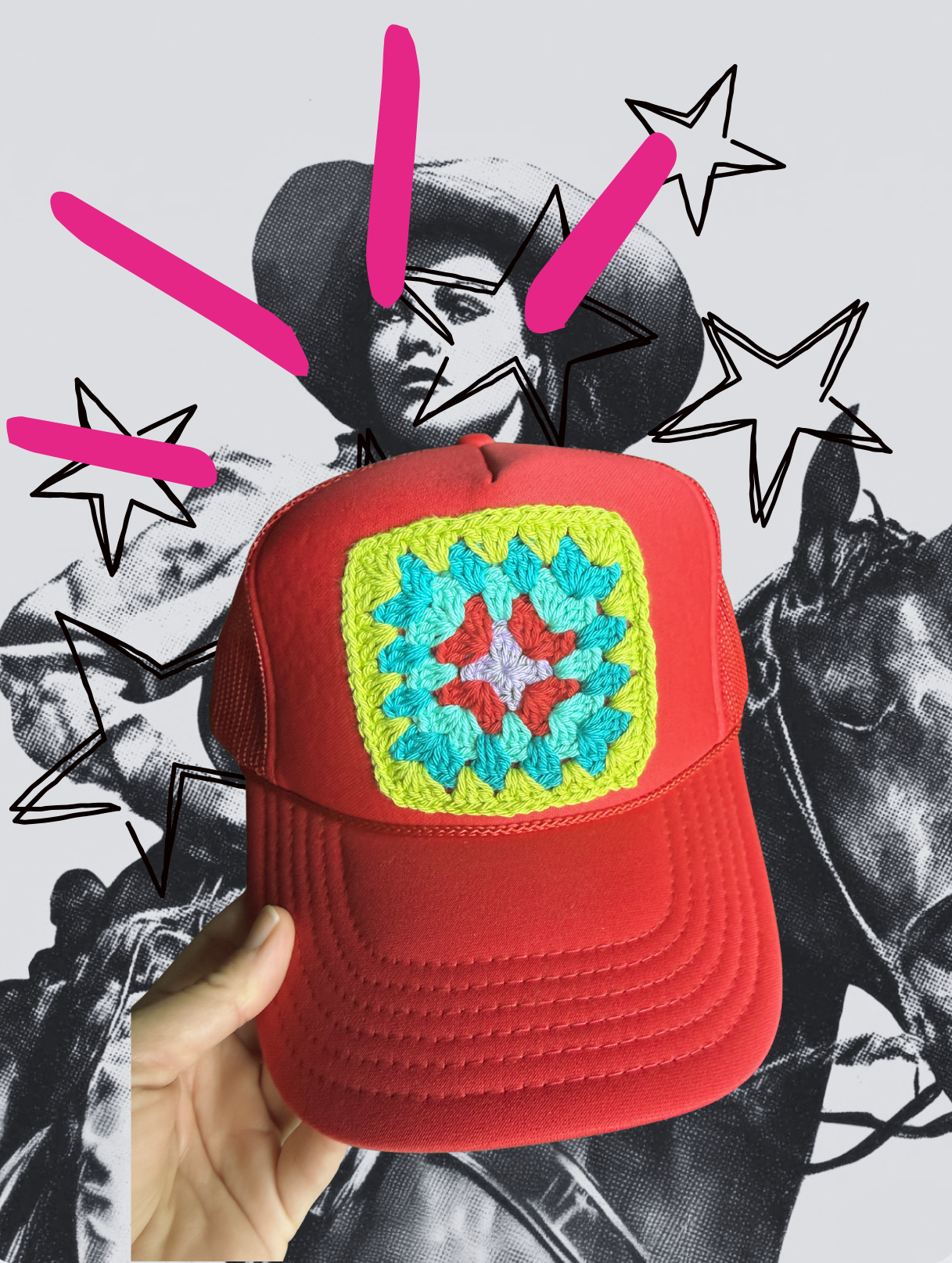 GRANNY SQUARE CAPS - summer