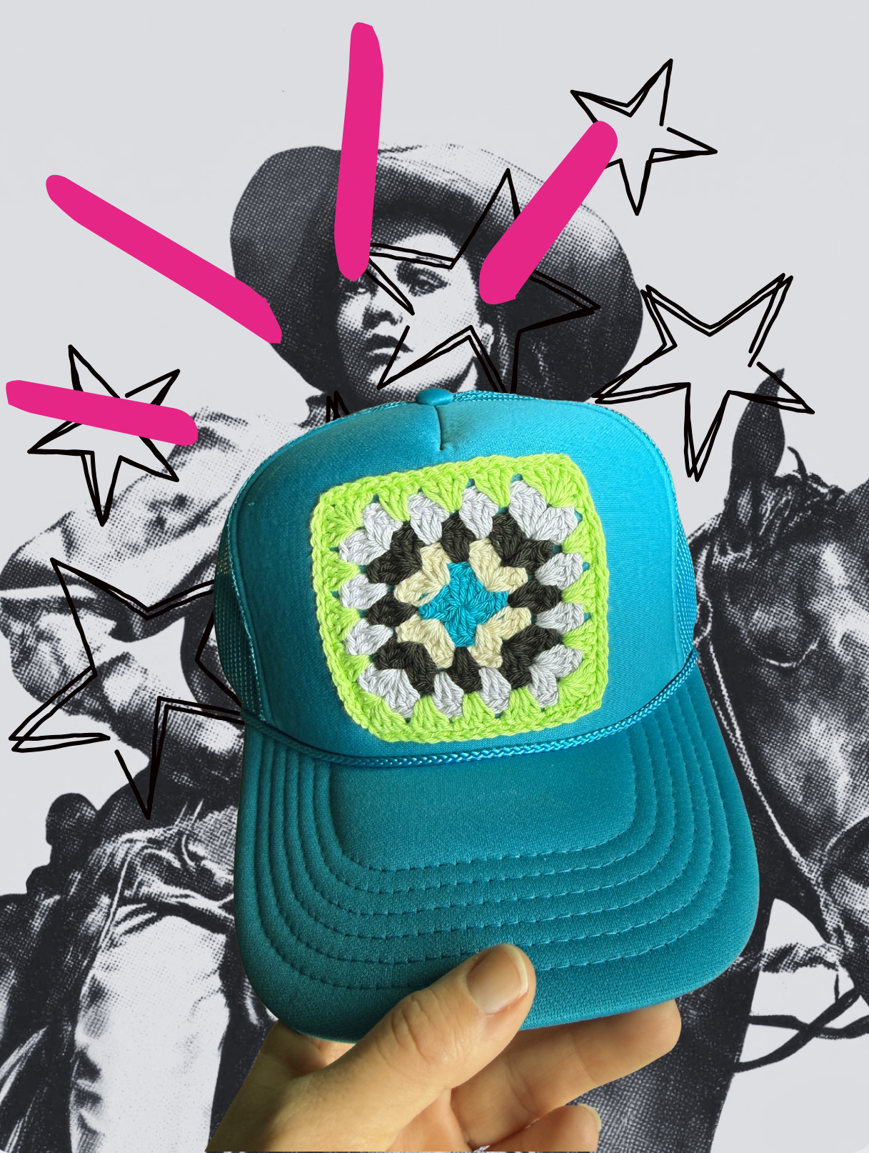 GRANNY SQUARE CAPS - summer
