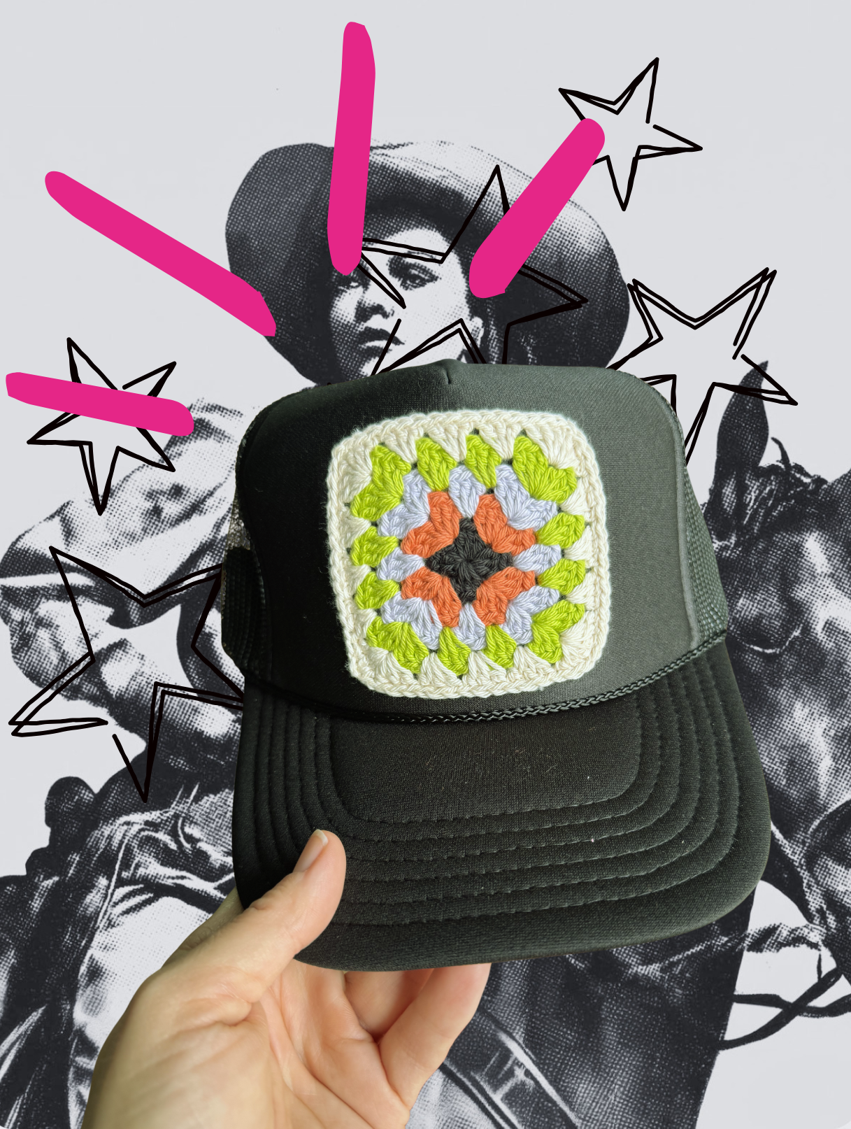 GRANNY SQUARE CAPS - summer