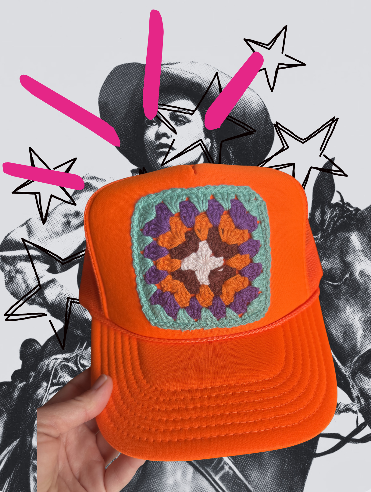 GRANNY SQUARE CAPS - summer