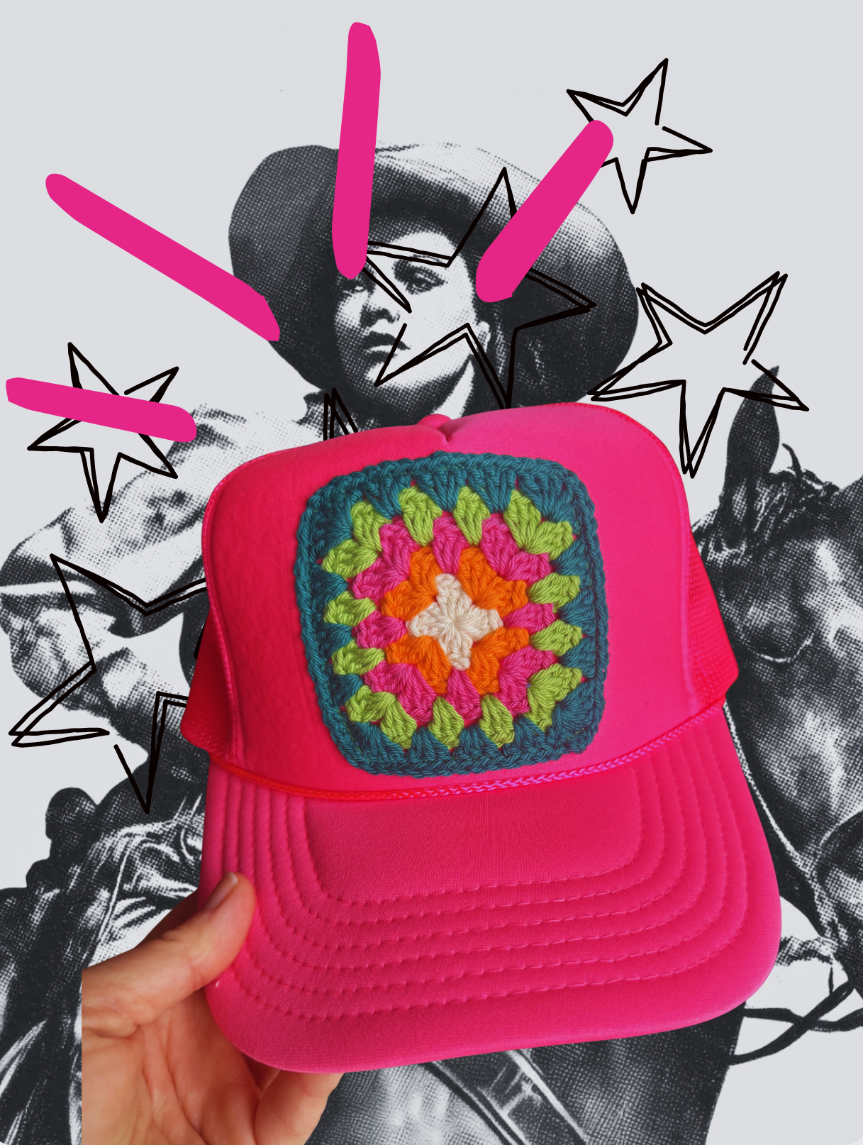 GRANNY SQUARE CAPS - summer